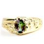 10K, 14K or 18K Men's Gold Nugget Ring, Mystic Fire Topaz, R368
