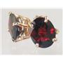 14k Gold Post Earrings, Mozambique Garnet, E102