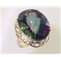 10K, 14K or 18K Gold Ladies Ring, Mystic Fire Topaz, R068