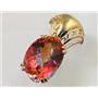 P050, Twilight Fire Topaz 14K Gold Pendant