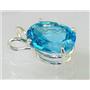 925 Sterling Silver Pendant, Swiss Blue Topaz, SP004