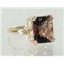 10K, 14K or 18K Gold Ladies Ring, Smoky Quartz (Concave Cut), R188