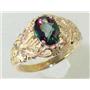 10K, 14K or 18K Gold Ladies Ring, Mystic Fire Topaz, R113