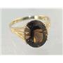 10K, 14K or 18K Gold Ladies Ring, Smoky Quartz Concave Cut, R280