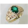 10K, 14K or 18K Gold Ladies Ring, Russian Nanocrystal Emerald, R113