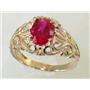 10K, 14K or 18K Gold Ladies Ring, Created Ruby, R113