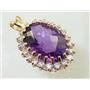 P270, Amethyst 14K Gold Pendant