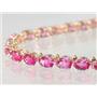 B001, Pure Pink Topaz Gold Bracelet