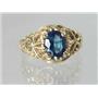 10K, 14K or 18K Gold Ladies Ring, London Blue Topaz, R113