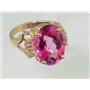 10K, 14K or 18K Gold Ladies Ring, Pure Pink Topaz, R020