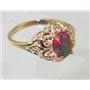 10K, 14K or 18K Gold Ladies Ring, Created Black Opal , R125