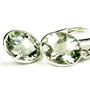 925 Sterling Silver Leverback Earrings, Green Amethyst, SE101