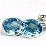 925 Sterling Silver Leverback Earrings, Swiss Blue Topaz, SE101