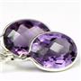 925 Sterling Silver Leverback Earrings, Amethyst, SE101
