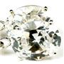 925 Sterling Silver Leverback Earrings, Cubic Zirconia, SE107