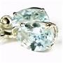 925 Sterling Silver Leverback Earrings, Aquamarine, SE007