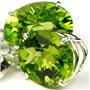 925 Sterling Silver Leverback Earrings, Peridot, SE107