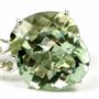 925 Sterling Silver Leverback Earrings, Green Amethyst, SE107