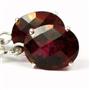 925 Sterling Silver Leverback Earrings, Mozambique Garnet, SE107