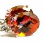 925 Sterling Silver Leverback Earrings, Twilight Fire Topaz, SE107