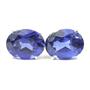 925 Sterling Silver Post Earrings, Created Blue Sapphire, SE102