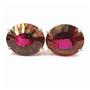 925 Sterling Silver Post Earrings, Crimson Topaz, SE202