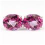 925 Sterling Silver Post Earrings, Pure Pink Topaz, SE202
