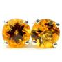 925 Sterling Silver Post Earrings, Citrine, SE012