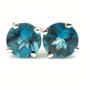 925 Sterling Silver Post Earrings, London Blue Topaz, SE012
