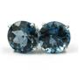 925 Sterling Silver Post Earrings, London Blue Topaz, SE112