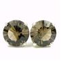 14k Gold Post Earrings, Smoky Quartz, E112