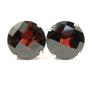 925 Sterling Silver Post Earrings, Mozambique Garnet, SE212