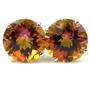 925 Sterling Silver Post Earrings, Twilight Fire Topaz, SE212