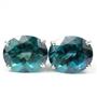 925 Sterling Silver Post Earrings, Paraiba Topaz, SE202