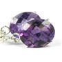 925 Sterling Silver Leverback Earrings, Amethyst, SE107
