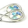 925 Sterling Silver Leverback Earrings, Mercury Mist Topaz, SE008