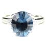 925 Sterling Silver Ladies Ring, Quantum Cut London Blue Topaz, SR136