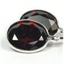 925 Sterling Silver Leverback Earrings, Mozambique Garnet, SE101