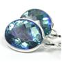 925 Sterling Silver Leverback Earrings, Neptune Garden Topaz, SE101
