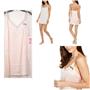 Betsey Johnson Mrs V-Neck Chemise Slip Pink Hearts New Choose Size Bridal