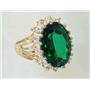 10K, 14K or 18K Gold Ladies Ring, Russian Nanocrystal Emerald, R270