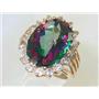 10K, 14K or 18K Gold Ladies Ring, Mystic Fire Topaz, R270