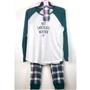 Jenni Soft Knit Pajama Top & Pants Set w/ Mask Green Plaid Choose Size New