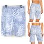 Hue Women's Ultra-Soft Denim Ikat Zebra Bermuda Shorts Blue Size S New U22522H