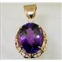 P068, Amethyst 14K Pendant
