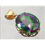 P068, Mystic Fire Topaz 14K Pendant