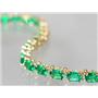 B001, Russian Nanocrystal Emerald, Gold Bracelet