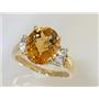 10K, 14K or 18K Gold Ladies Ring, Citrine, R123