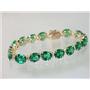 B003, Russian Nanocrystal Emerald Gold Bracelet