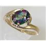 10K, 14K or 18K Gold Ladies Ring, Mystic Fire Topaz, R186